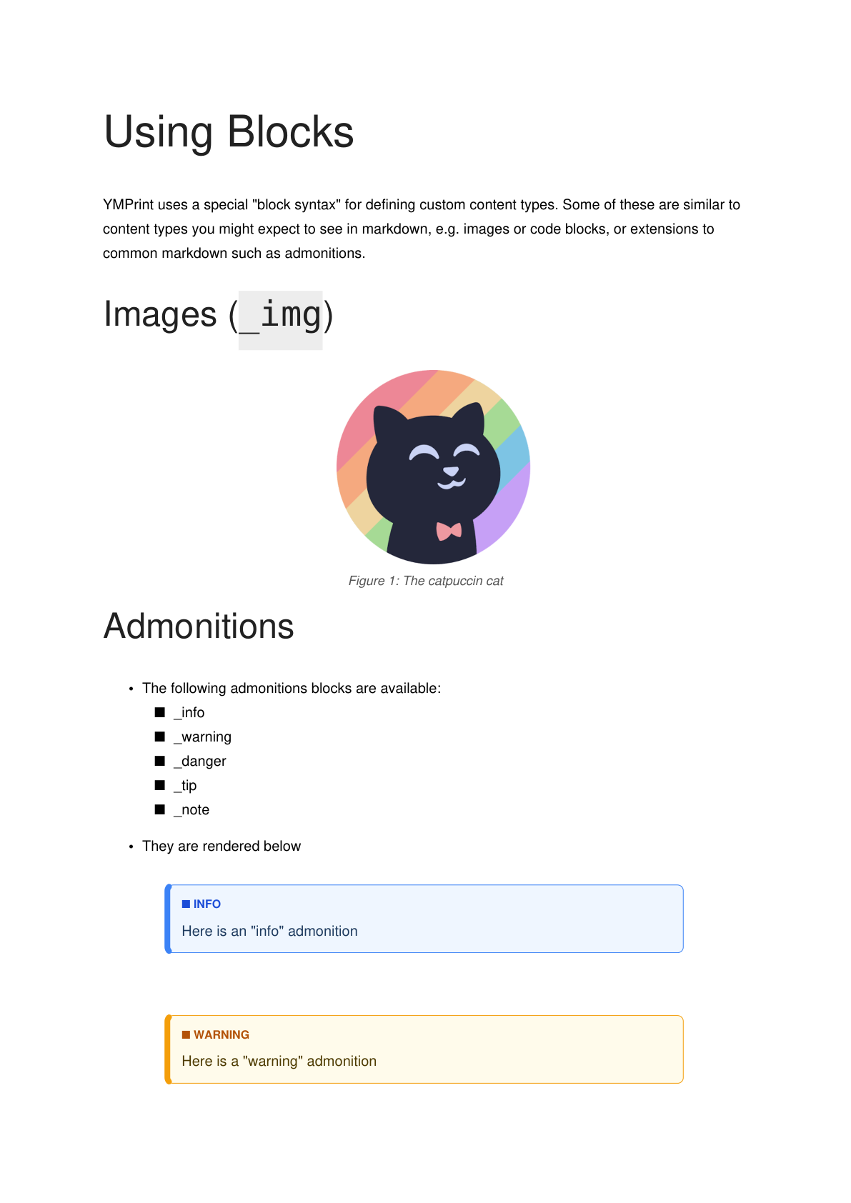 YMPrint blocks, page 1